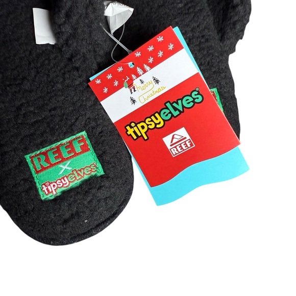 REEF Collab Tipsy Elves Mens Slippers Christmas Unicorn Intergalactic Size 7 - Picture 4 of 6